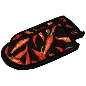 LODGE Set of 2 Chili Pepper Fabric Hot Handle Holders